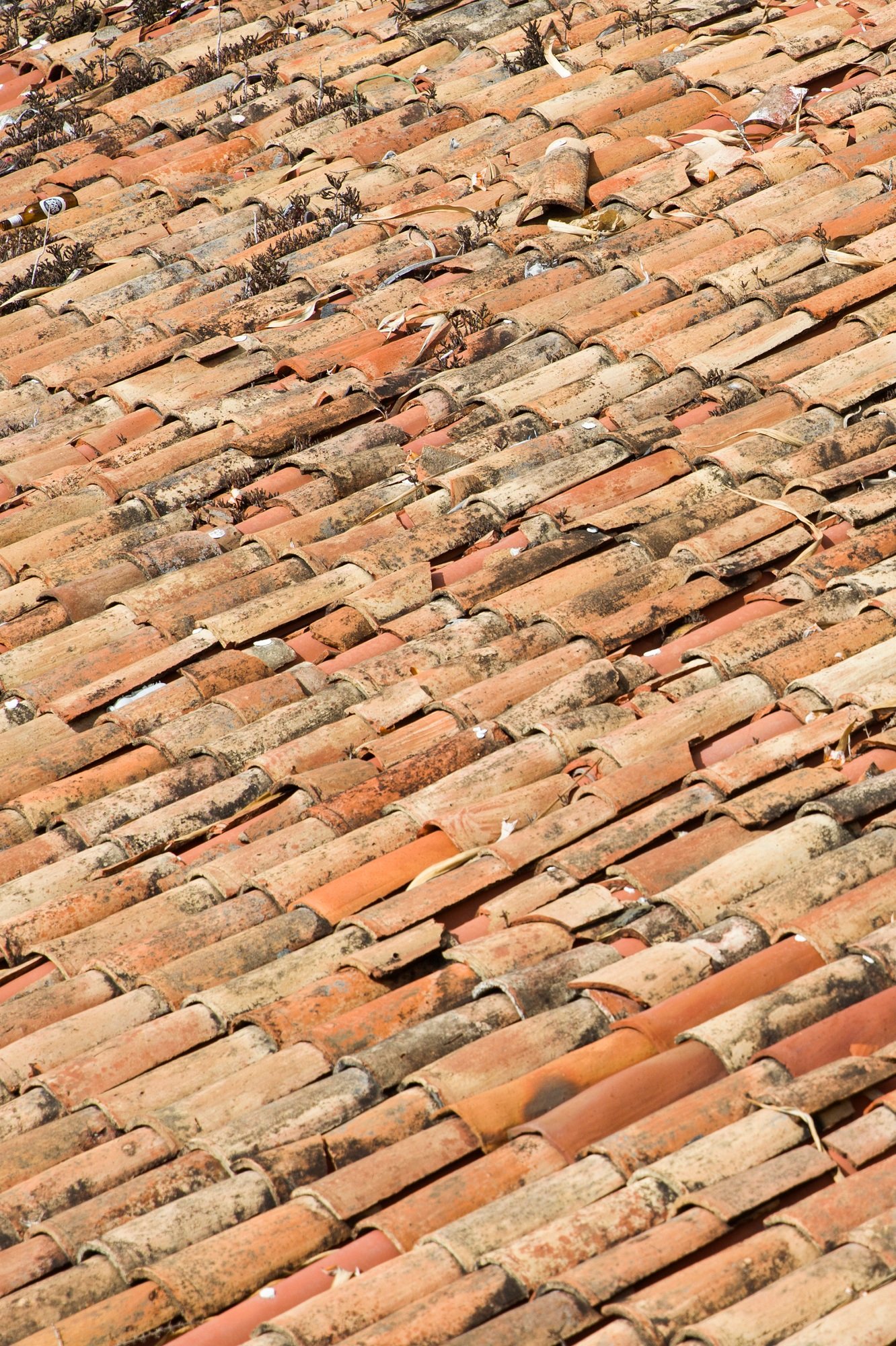 Old roof tiles backdrop